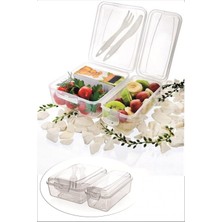 Just Cheap Store Takeaway Ergonomik Asorti Çatal Bıçaklı Pratik Yoğurt Saklama Kabı (4741)