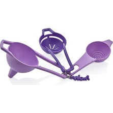 Just Cheap Store Pratik Yumurta Süzgeci Mini Süzgeç Huni Seti Hepsi Bir Arada (4741)