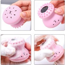 Just Cheap Store Peeling Etkili Mini El Yüz Cilt Temizleme Fırçası Silikon Temizlenmesi Kolay Siyah Nokta Giderici (4741)