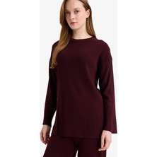 DeFacto Loose Fit Bisiklet Yaka Triko Kazak Tunik G7241AX25CW