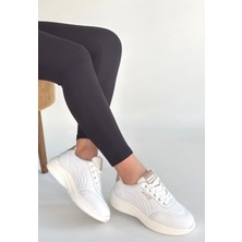 TrentCo Yejja Beyaz Cilt Bağcıklı Spor Ayakkabı - Lisinya