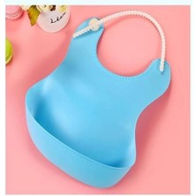 Tp Çocuk Bebek Mama Önlüğü Dökülme Engelleyici Bükülebilir Mavi