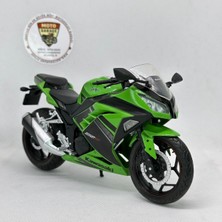 MotoGarage Kawasaki Ninja 250 1:12 Diecast Model – Yeşil/siyah –automax Kawasaki Lisanslı-(18 Cm)