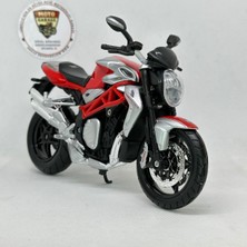 MotoGarage Mv Agusta Brutale 1090 Rr 1:12 Diecast Motosiklet Model – Kırmızı Beyaz – Koleksiyonluk