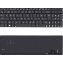 Genius Tech Asus U500V U500VZ U500VZ-CM051H UX51 UX51V UX51VZ UX51VZ-DB114H Uyumlu Klavye Işıklı Siyah Türkçe