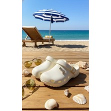 Slipcat Calx Kadın Kaydırmaz Kapalı Sandalet Terlik Beyaz Suya Dayanıklı Konforlu Tasarım