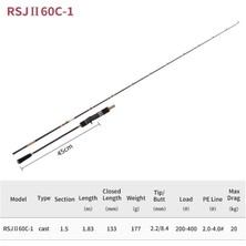 Ecooda Gt-Fisher Rainbow 2 183CM 200-400GR Slow Jigging Kamışı