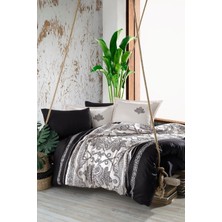 Clasy Tek Kişilik Saten Nevresim Takımı Ahiska V1 Siyah