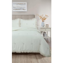 Bella Home Perla Çift Kişilik Nakışlı Yatak Örtüsü Takımı - 240X260 cm - Pvc Çantalı - Günlük ve Çeyizlik