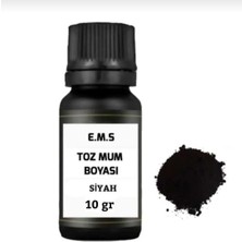 E.M.S Toz Mum Boyası Siyah 10 gr Siyah Renk Mum Boyası.