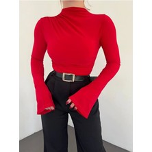 Moderie Butik Büzgülü Ispanyol Kol Bluz