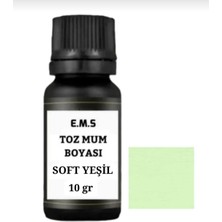 E.M.S Toz Mum Boyası Soft Yeşil 10 gr Soft Yeşili Renk Mum Boyası.