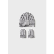 Mayoral Kız Bebek Şapka Eldiven Takımı Gri 9930