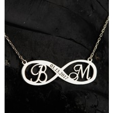 Myz Takı Sonsuzluk Figürlü Kişiye Özel Isimli 925 Ayar Gümüş Kadın Kolyesi