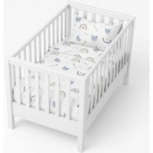 Jasmin Lüks Bebek Nevresim Takımı - Mavi Panda