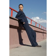 Avrile Bisiklet Yaka Saç Örgü Triko Takım