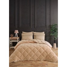 Bella Home Çift Kişilik Jakarlı Uyku Seti - Wellsoft Yorgan - 4 Parça - Pvc Orijinal Çantalı