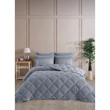 Bella Home Çift Kişilik Jakarlı Uyku Seti - Wellsoft Yorgan - 4 Parça - Pvc Orijinal Çantalı