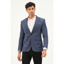 Bonesti Erkek Slim Fit Blazer Ceket Mavi