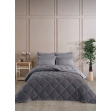 Bella Home Çift Kişilik Jakarlı Uyku Seti - Wellsoft Yorgan - 4 Parça - Pvc Orijinal Çantalı