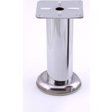 Badem10 Tablalı Krom 10 cm Metal Gümüş Mobilya Ayağı Modern Koltuk Kanepe Dayanıklı Tv Ünite Ayağı Ayakları