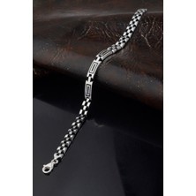 Innuendo 925 Ayar Desenli Gümüş Erkek Bileklik