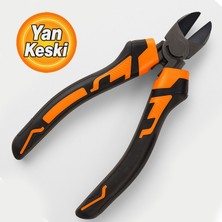 Badem10 Profesyonel Yan Keski 160 mm Sertleştirilmiş Çelik Tel Kesme Pense Elektrik ve Hobi Kullanımı