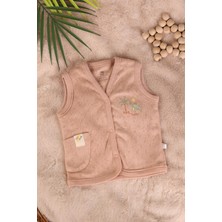 Kidello Mango Rengi Yaz Temalı Cepli Bebek Yelek