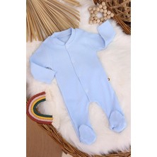 Kidello Mavi Patikli Erkek Bebek Tulum