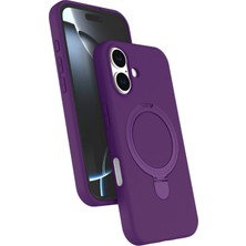 MMP Shop Iphone 16 Uyumlu Kamera Koruma Çıkıntılı Magsafe Halka Standlı Kılıf