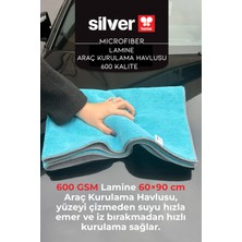 Silver Home Lamine 60×90 cm Ekstra Kalın Çift Yüzlü Süper Emici Araç Kurulama Havlusu