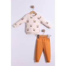 Kidello Turuncu Papyonlu Ayıcıklı 2'li Erkek Bebek Takım