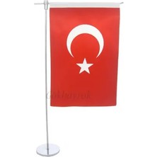 L-Tipi Türk Masa Bayrağı (15 Lik )