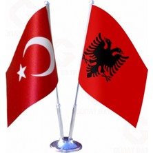 Arnavutluk ve Türkiye Masa Bayrağı Seti