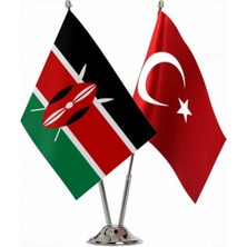 Kenya ve Türkiye Ikili Masa Bayrakları Seti