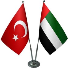 Birleşik Arap Emirlikleri ve Türkiye Ikili Masa Bayrağı Seti