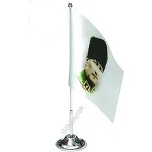 Atatürk Kalpaklı Masa Bayrağı