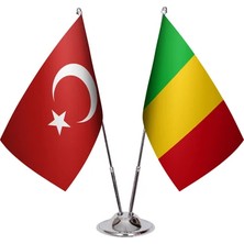 Mali ve Türkiye Ikili Masa Bayrağı Seti
