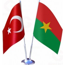 Burkina Faso ve Türkiye Ikili Masa Bayrağı Seti