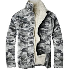 Alaska The Last Frontier R.lion Slim Fit Kürklü Kot Mont  Premium Denim Açık Kamuflaj
