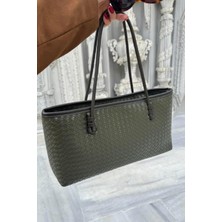 Mckanzie Örgü Desen Sap Ucu Geçme Model Kayık Çanta