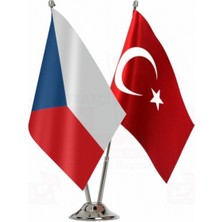 Çek Çumhuriyeti ve Türkiye Ikili Masa Bayrağı Seti