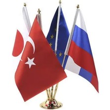 Gold Dörtlü Masa Bayrağı