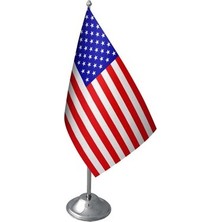 Abd (Usa) Masa Bayrağı Direkli