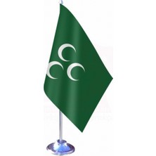 Yeşil Üçhilal Masa Bayrağı