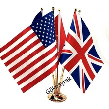 Gold Beşli Masa Bayrağı