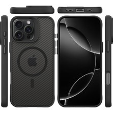 Bix iPhone 16 Pro Carbon Fiber Force Magsafe Kılıf Anti-Şok Teknolojili Kamera ve Ekran Korumalı