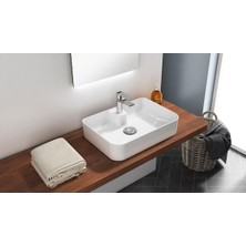 Tezgah Üstü Set Üstü Lavabo 35*50 Delikli Quarter Bath Rapid Line Line