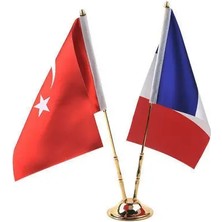 Gold Çiftli Devlet Türkiye - Fransa Masa Bayrağı