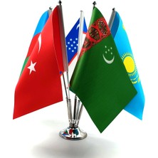 Krom Beşli (5li) Masa Bayrağı